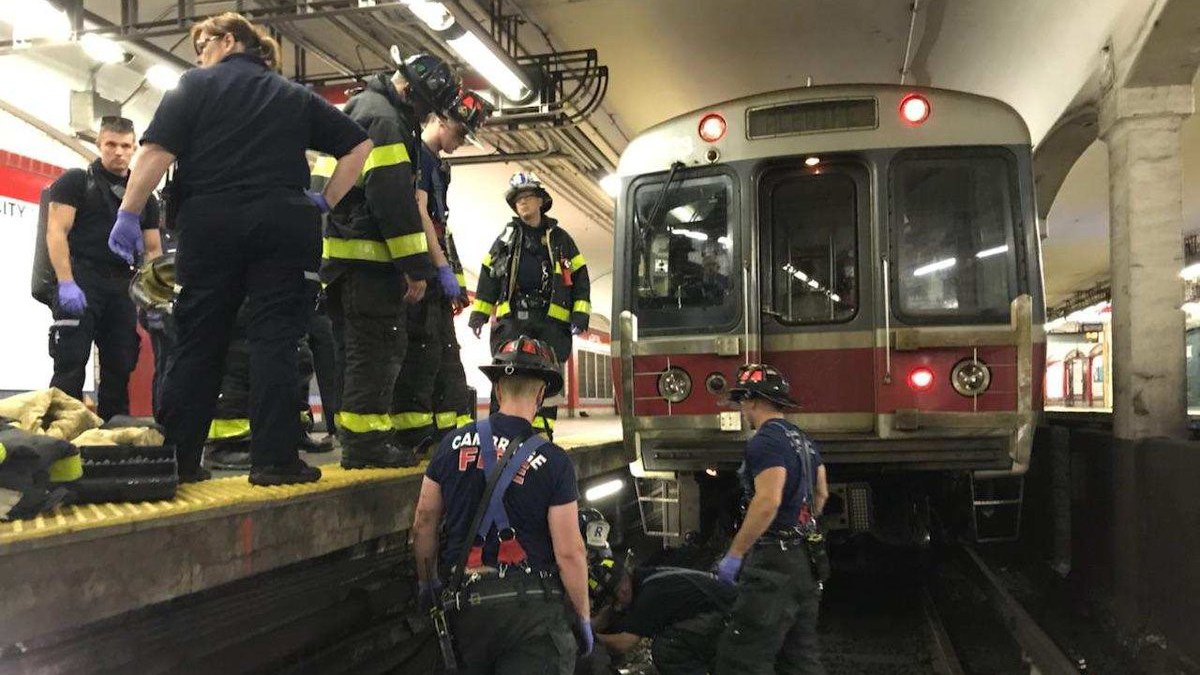 Woman Trapped Between MBTA Red Line Train, Platform in