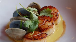 10 Downing - Scallops with Sweet Corn and Butter Clams