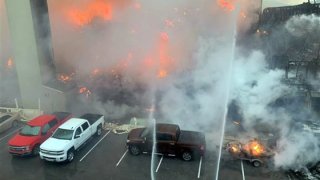 Firefighters are fighting a structure fire in South Padre Island.