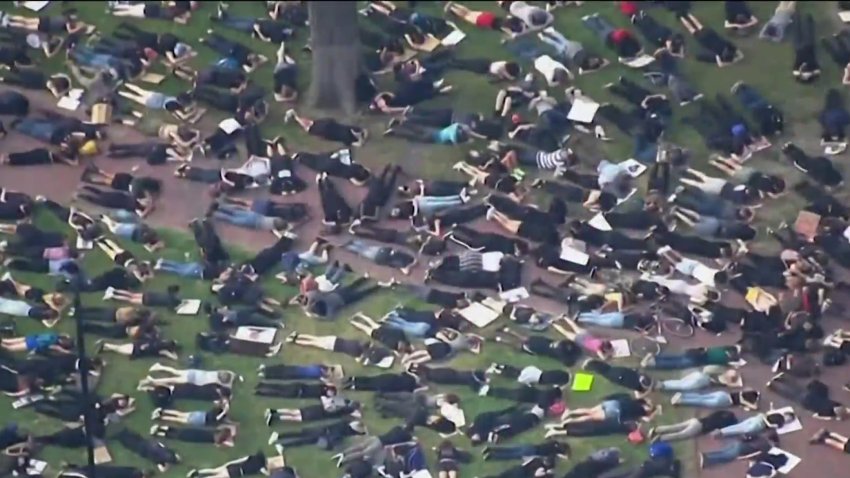 Hundreds Take Part in Peaceful Protest on Boston Common