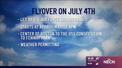 Flyover on July 4 in Boston