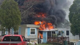 mobile home fire