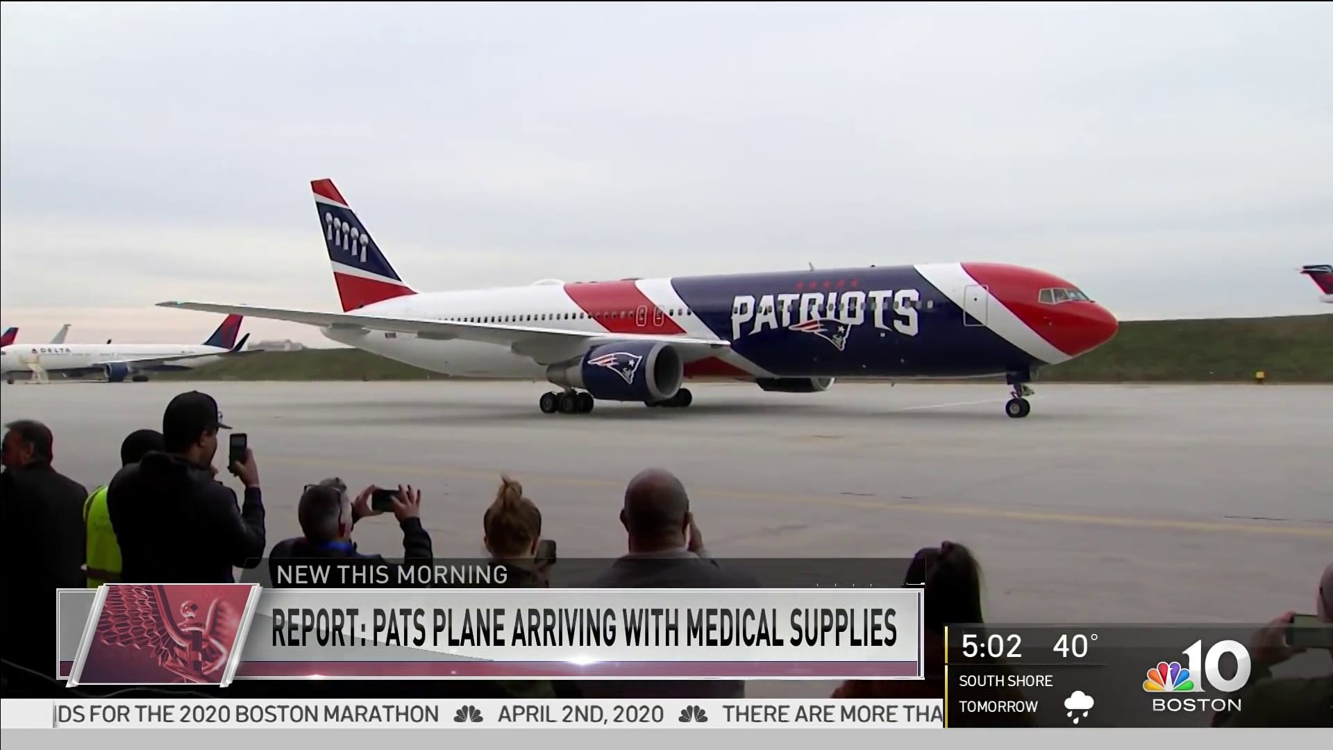 Patriots' Plane DeliversCritical Medical Supplies Kraft Purchased for Mass.  – NBC Boston