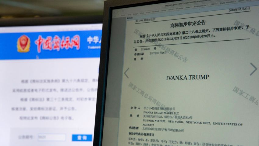 China Ivanka Trump Trademarks