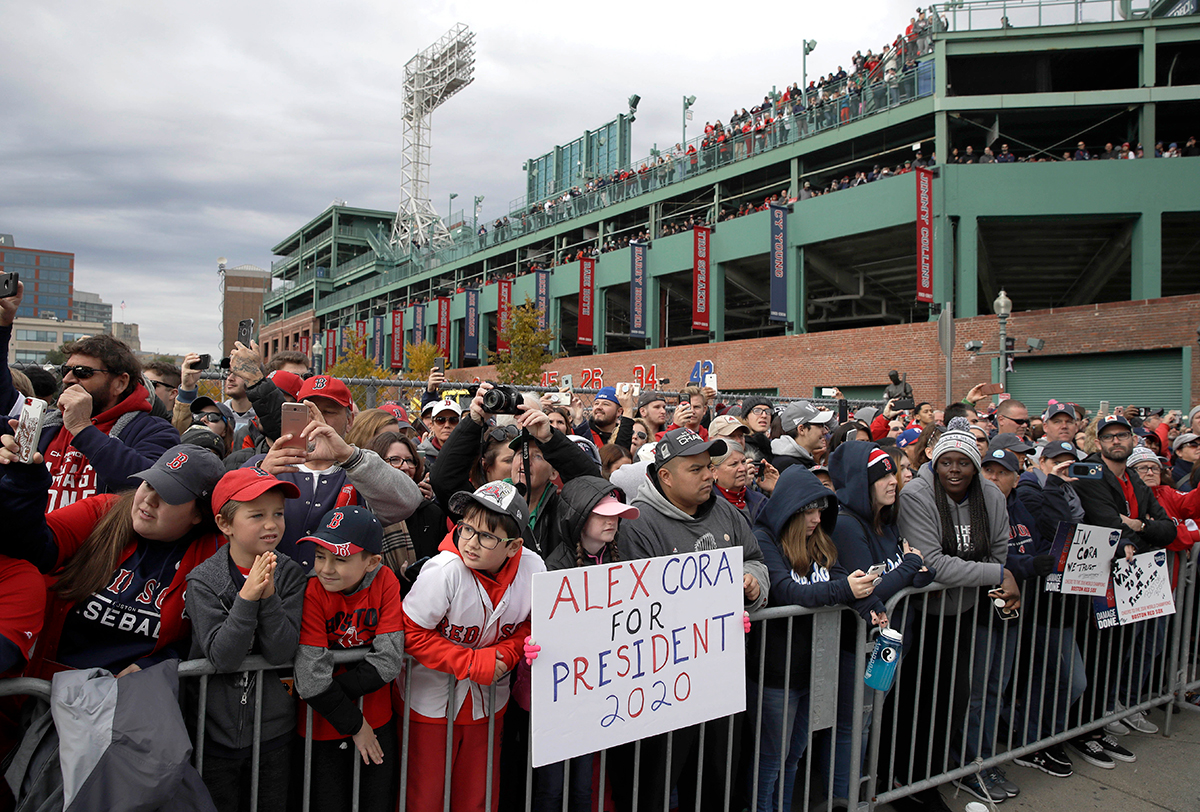 Here's what Alex Cora had to say about getting hit with a beer during the  Red Sox parade