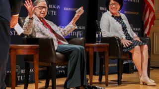 Supreme Court Justices Ruth Bader Ginsburg and Sonia Sotomayor in a Sept. 25, 2019 file photo