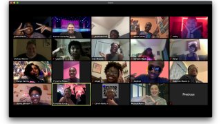 This photo shows high school seniors who attended a virtual prom via Zoom on April 16, hosted by the Baton Rouge Youth Coalition.