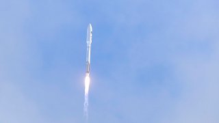 In this May 17, 2020, file photo, a United Launch Alliance Atlas V rocket lifts off from Launch Complex 41 at the Cape Canaveral Air Force Station in Cape Canaveral, Florida.