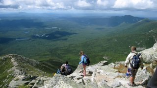 Maine Climbing Katahdin