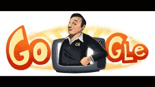 A Google Doodle of Mexican comedian Robert Gomez Bolaños