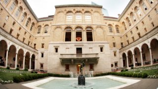 Courtyard Boston Public Library Person Killian