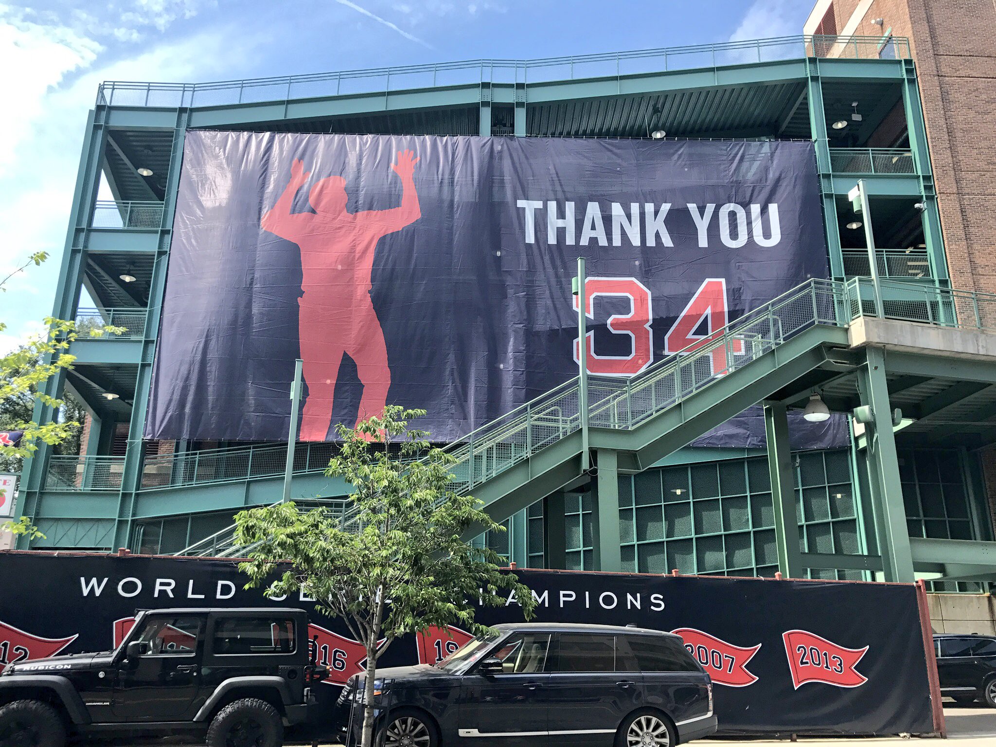 Boston officially retires Big Papi's No. 34