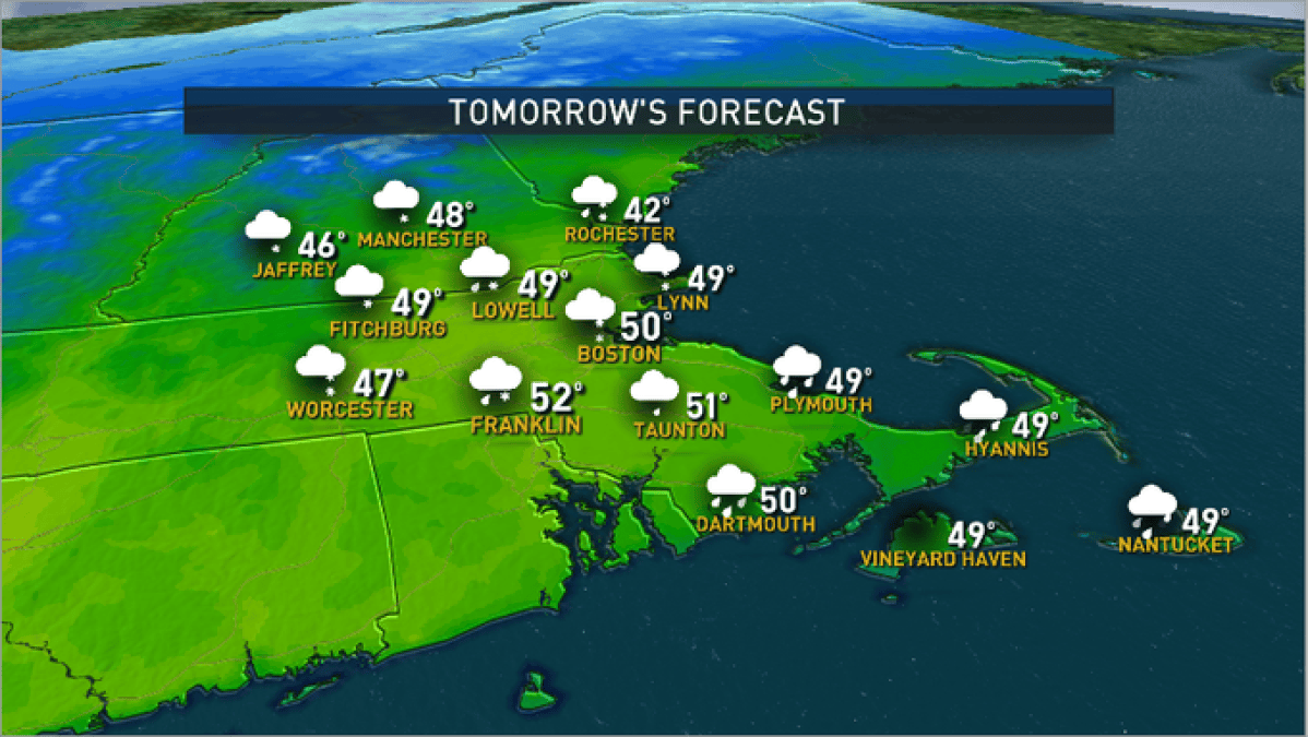 Clouds Increase, Light Showers Move In Tuesday – NBC Boston