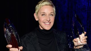In this Jan. 6, 2016, file photo, Ellen DeGeneres, winner of the award for Favorite Humanitarian, attends the People's Choice Awards 2016 at Microsoft Theater in Los Angeles, California.