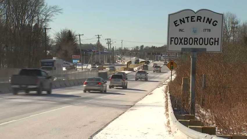 Entering Foxborough sign