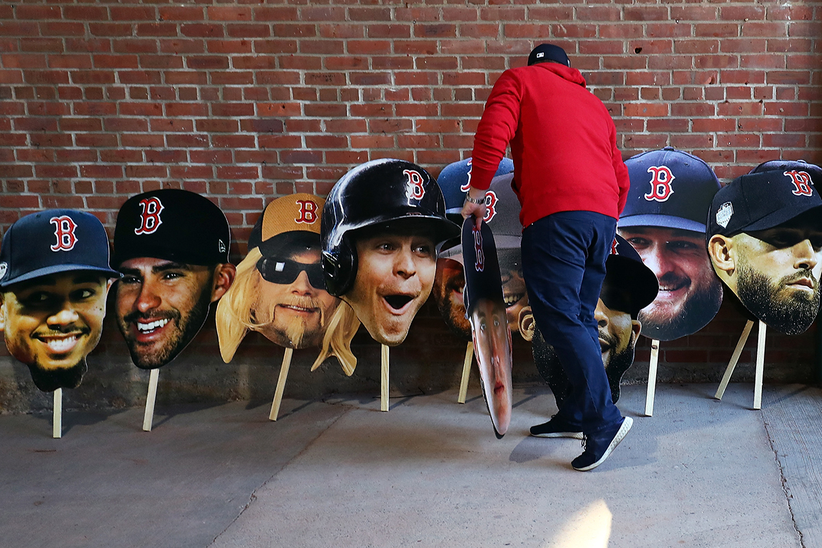 Alex Cora + Daughter Hit With Beer @ WS Parade