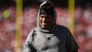 Cam Newton smiling