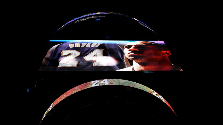 BOSTON, MASSACHUSETTS – JANUARY 30: A tribute to Kobe Bryant #24 of the Los Angles Lakers before the game between the Boston Celtics and the Golden State Warriors at TD Garden on January 30, 2020 in Boston, Massachusetts. NOTE TO USER: User expressly acknowledges and agrees that, by downloading and or using this photograph, User is consenting to the terms and conditions of the Getty Images License Agreement. (Photo by Omar Rawlings/Getty Images)