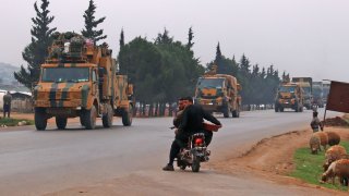 Turkish military convoy in Syria