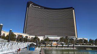 Encore Boston Harbor Casino in Everett, MA is pictured on Feb. 14, 2020.