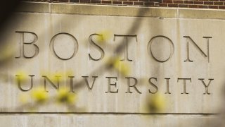 Boston University sign.