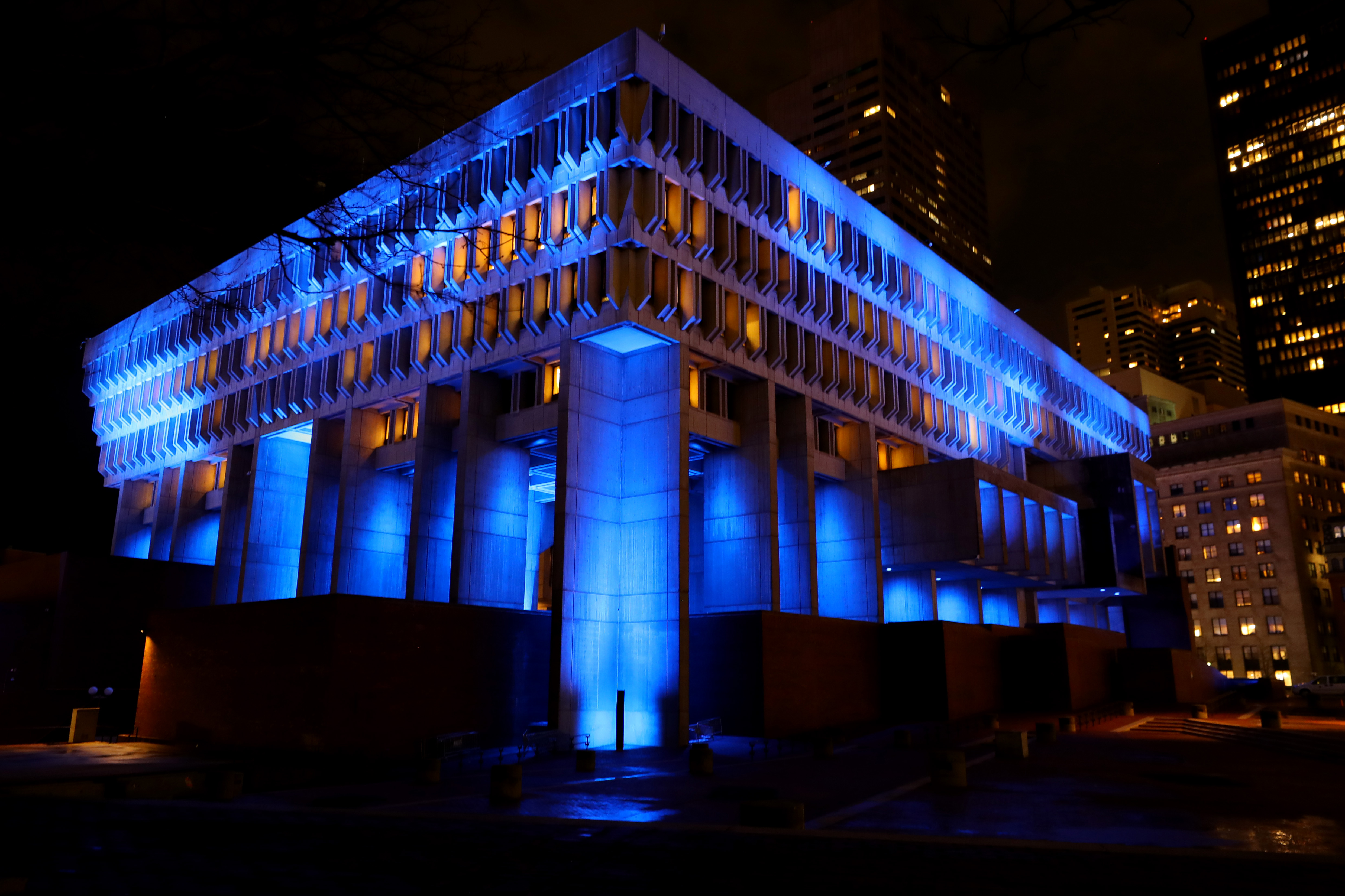 Lightitblue Landmarks Lit In Support Of Essential Workers During Coronavirus Pandemic Nbc Boston