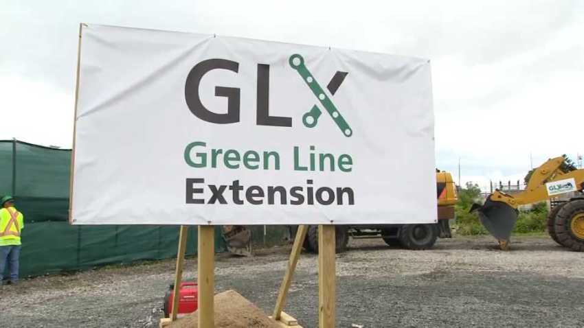 Green Line Extension sign