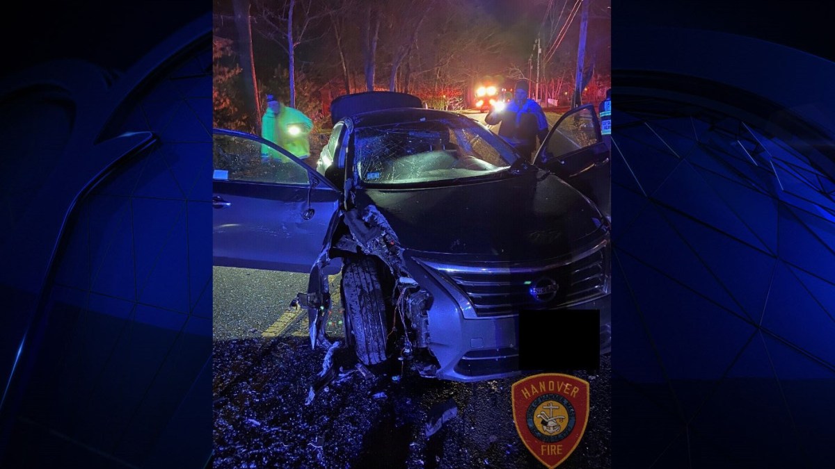 Vehicle Crashes into Telephone Pole in Hanover NBC Boston