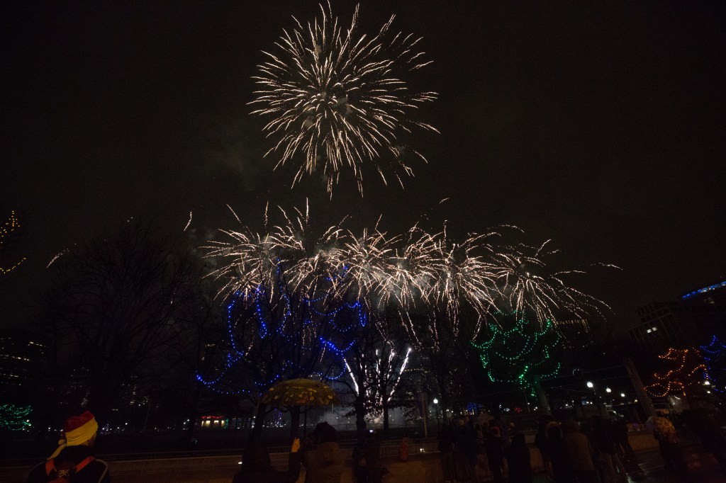 Fireworks at Boston First Night 2019
