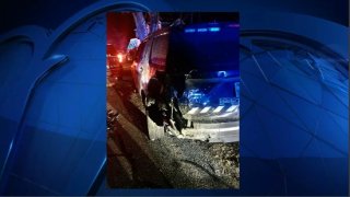 Lakeville police cruiser hit