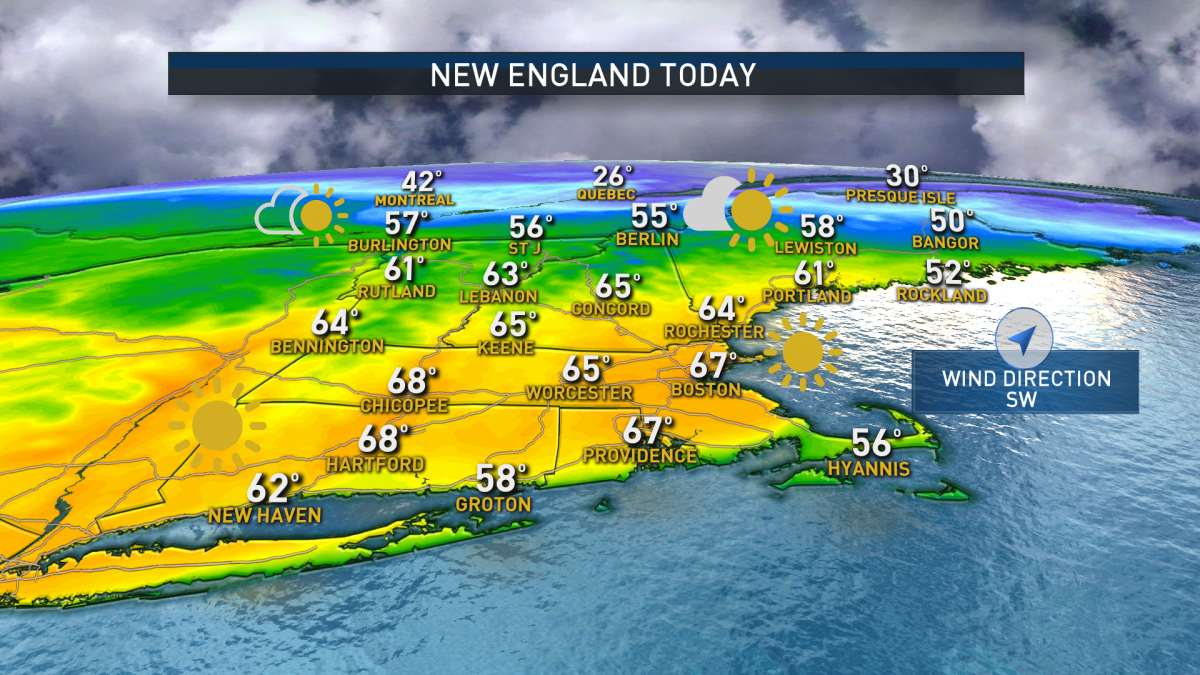 New England Weather in High 70s Monday NBC Boston
