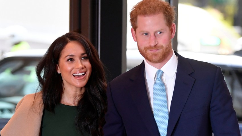 In this Oct. 15, 2019, file photo, Prince Harry, Duke of Sussex and Meghan, Duchess of Sussex, attend the WellChild awards at Royal Lancaster Hotel in London, England.