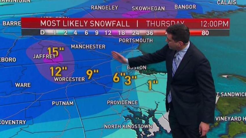 Snow Showers To Steadier Snow Nbc Boston