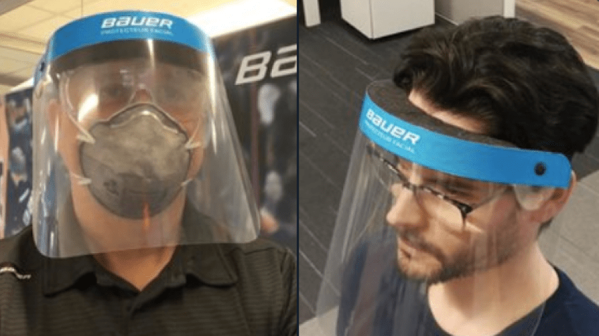 Bauer To Switch From Making Hockey Helmets To Coronavirus Face Shields Nbc Boston