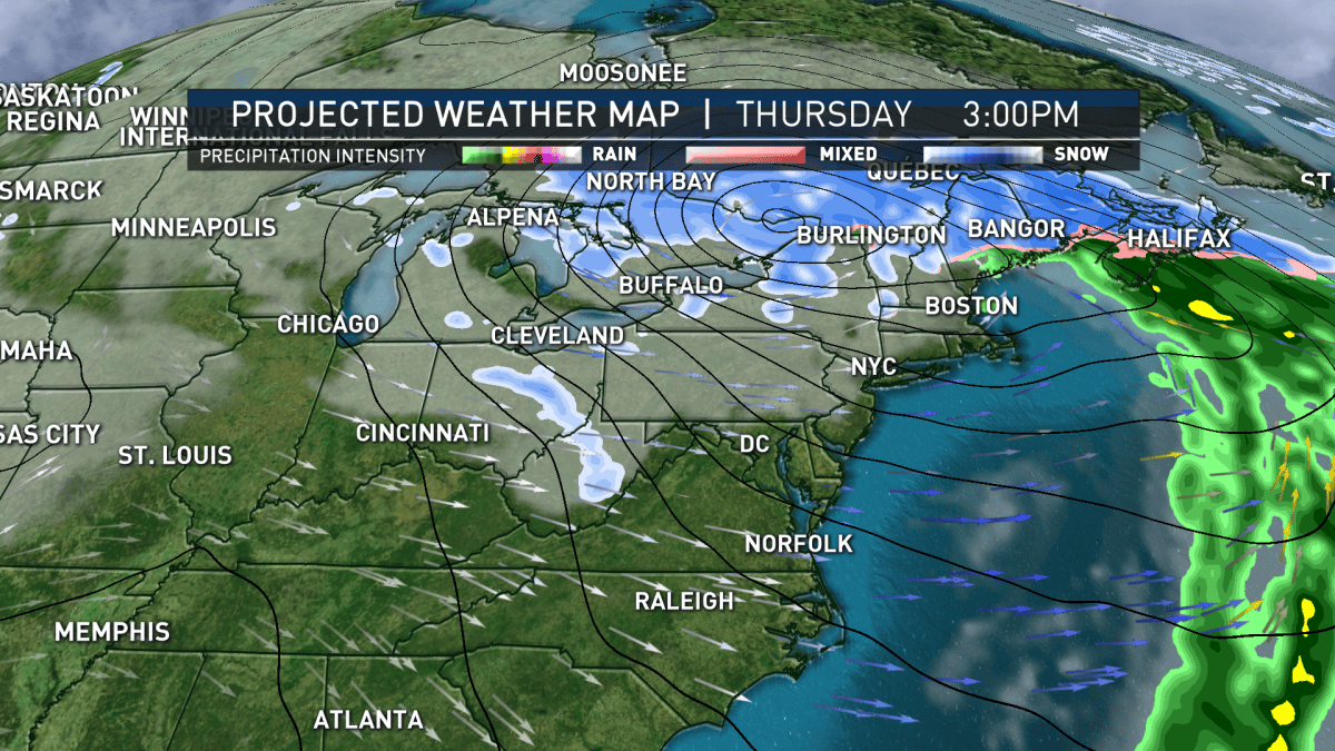 Rain, Heavy Snow Possible for Some by Thursday – NBC Boston