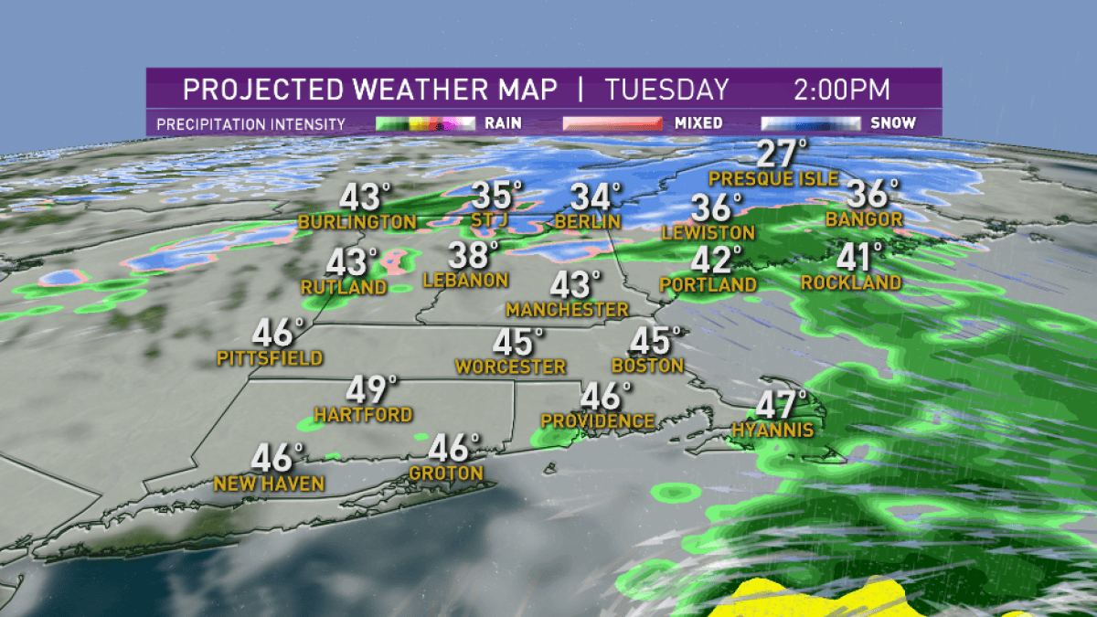 Late-Winter Snow Transitions to Rain Across New England – NBC Boston
