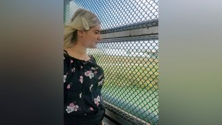 Venezuelan teen Branyerly stands on an international bridge connecting Brownsville, Texas, and Matamoros, Mexico, after the United States rejected her asylum claim.