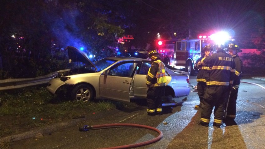 car crash in wellesley massachusetts