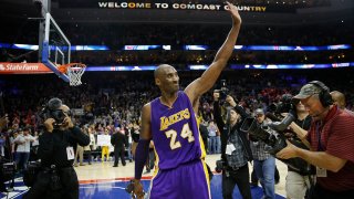 Los Angeles Lakers’ Kobe Bryant in action during an NBA basketball game against the Philadelphia 76ers, Tuesday, Dec. 1, 2015, in Philadelphia.
