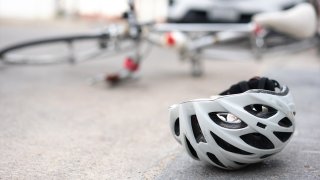 Bike Helmet on Ground