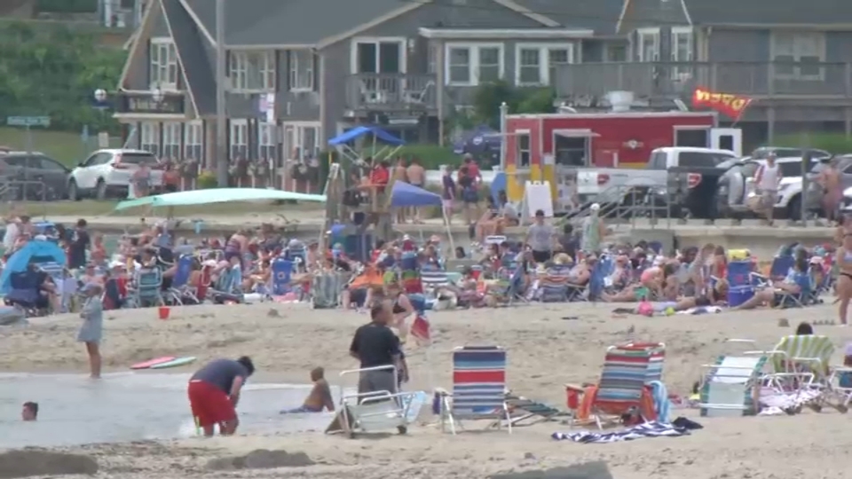 Cape Cod Beaches Crowded as People Celebrate July Fourth Weekend Amid