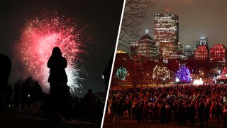 Fireworks at First Night Boston 2020