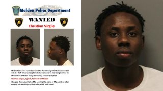 Wanted poster for Malden Lamborghini theft suspect