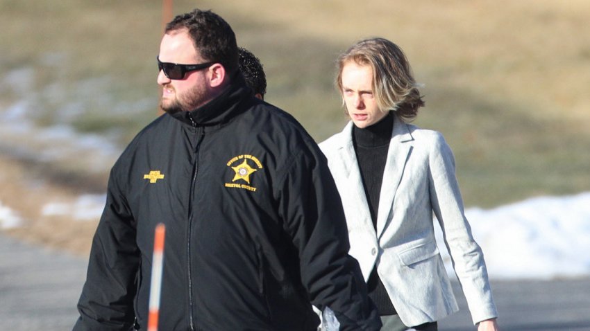 Michelle Carter exits Bristol County Jail on Jan. 23, 2020 after serving 12 months of her 15-month jail sentence after serving time behind bars for involuntary manslaughter. The 23-year-old woman was convicted for encouraging her suicidal boyfriend, Conrad Roy III, to take his own life.