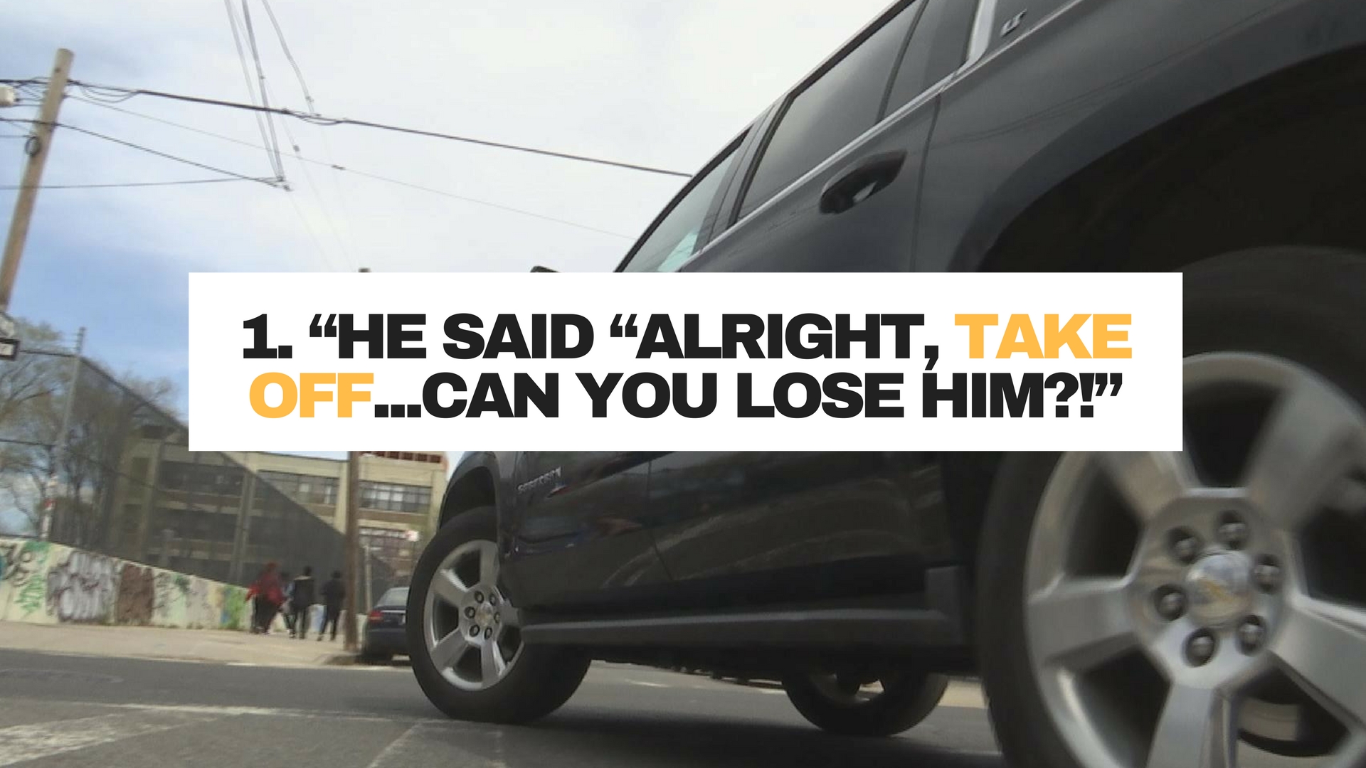 <b>Michele Dottin, driving Uber for 2 years, 4nmonths</b> : “It was icy in winter, I sat there waiting for this [passenger]....andnthis guy came to me and said wait, I'm just getting something from the store.”</p> <p>“[he came back and] he said, “All right, take off...there's another cab who is asking me for cash...can you lose him?” I'm like, “Are you serious?”</p> <p>“So I'm driving and trying to avoid this man...I pulled into a dark spot and turned off my light and got these kids to a really fancy home in Suffolk County.”</p>