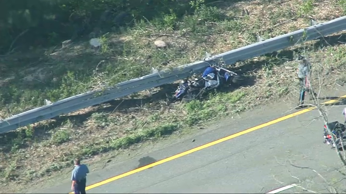 Mass. Motorcyclist Dies After Being Hit by Pickup on Median of I-495