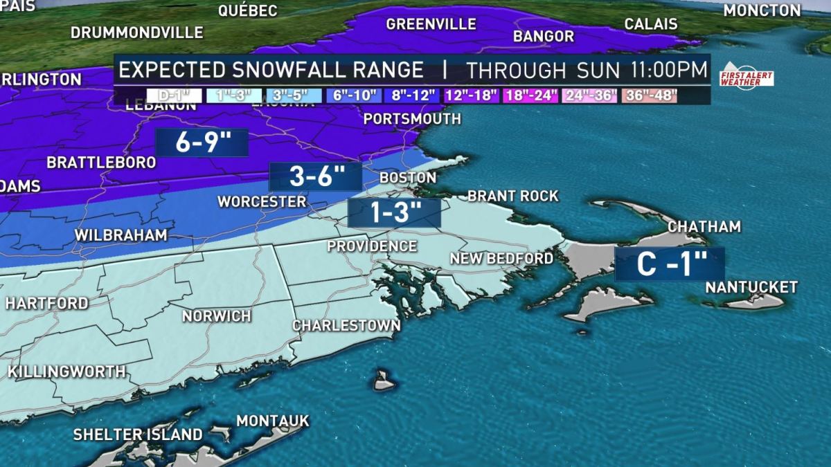 Major Change in Snow Totals as Storm Hits New England – NBC Boston