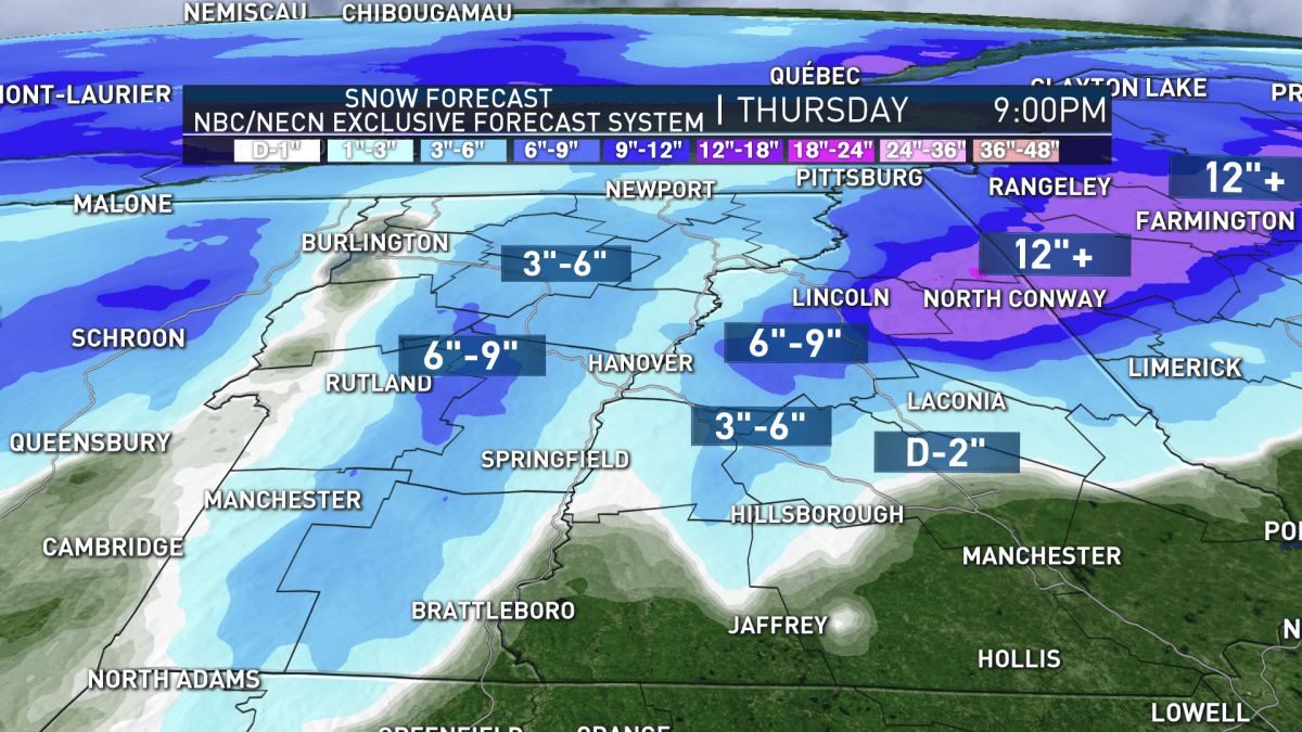 Thursday Storm Could Bring Over a Foot of Snow for Parts of New England ...