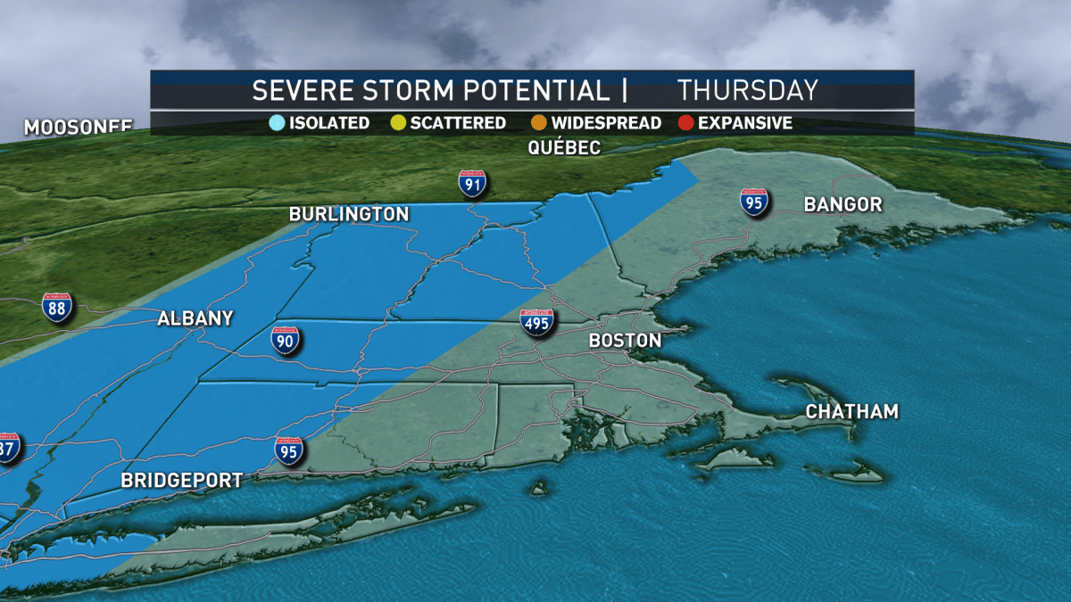 Thursday Thunderstorms Could Bring Heavy Rain, Damaging Wind – NBC Boston