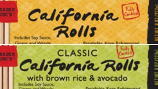 Trader Joe's sushi labels